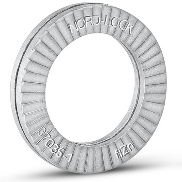 NordLock Wedge Locking Washers  Steel Delta Protekt Washer with Zinc Flake Coating Vibration Resistant Safety Washers for 12 Inch Bolts  10 Pairs