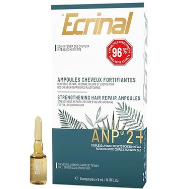 Ecrinal ANP2 Hair Growth Ampoules for Men  Strengthening  Repairing Ampoules  Intensive Hair Care for Thinning Dull Damaged Hair  ANP 2 Complex with Omega 3  Hair Treatment Ampoules  Pack 5