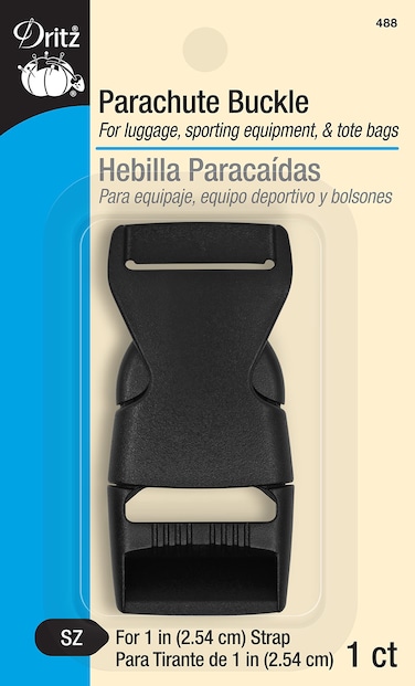 Dritz 488 Contoured Parachute Buckle for 1Inch Strap Black