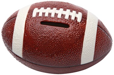 Cosmos 10511 Fine Porcelain Football Piggy Bank 312Inch
