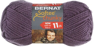 Bernat Softee Chunky Yarn 35 Oz Gauge 6 Super Bulky Dark Mauve