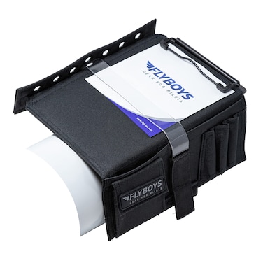 FLYBOYS Classic Kneeboard  Clipboard  Pen Holder  For Professional Pilots General Aviation  BLACK