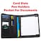 Caseit Executive Zipper Padfolio with Removable 3Ring Binder and Letter Size Writing Pad Pebbled Faux Leather Black PAD40