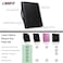 Caseit Executive Zipper Padfolio with Removable 3Ring Binder and Letter Size Writing Pad Pebbled Faux Leather Black PAD40