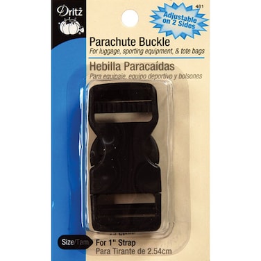 Dritz 481 Dual Adjustable Parachute Buckle for 1Inch Strap Black