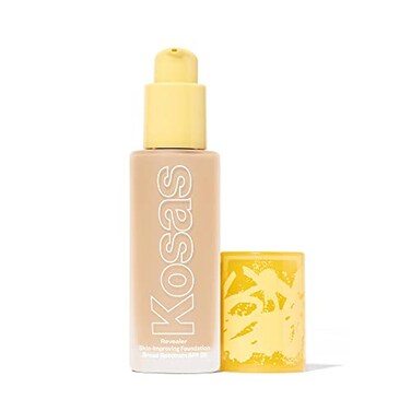 Kosas Revealer SkinImproving Foundation with SPF 25 Protection  Hydrate Brighten Soothe Plump Protect Skin  Smoothing Texture Natural Finish and Clean Formula  Very Light Neutral 100
