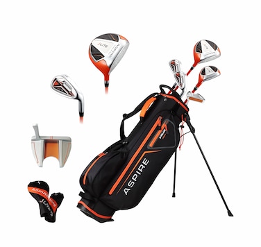 Aspire Xlite Super Performance Precise Junior Golf Club Set Orange Set for Ages 9 to 12 Right Handed