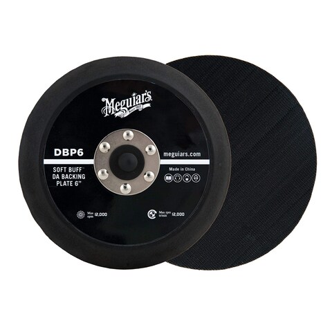 Meguiars 6 Soft Buff DA Backing Plate DBP66 Inch Backing Plate Hook and Loop for Machine Polishing with Foam and Microfiber Discs Professional DA Polisher Backing Plate 1 Backing Plate