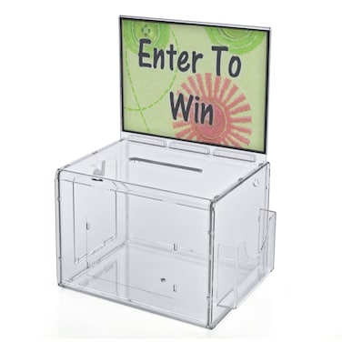 Azar Lottery Box Clear Extra Large