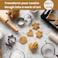 Gadgetime USA Stainless Steel Mini Cookie Cutter Set 24 pcs  Geometric Shapes Biscuit Molds  Stamp  Round Star Triangle Heart Flower Square Rectangle  Oval