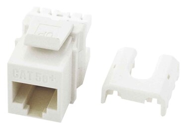 Legrand  OnQ RJ45 Keystone Insert Cat 5e Keystone Jack Terminate with Punch and Go Tool or Any 110 Punchdown Tool White 50 Pack WP3475WH50