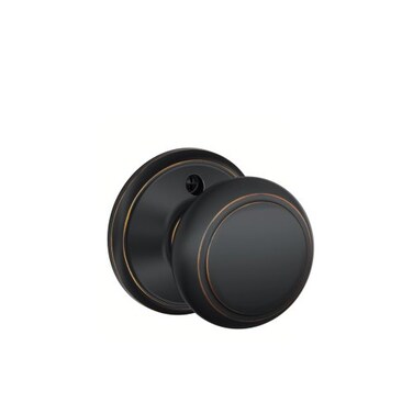 Schlage F170AND716 Andover Door Knob One Sided NonTurning Dummy Handle Aged Bronze