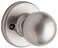 Kwikset Polo Dummy Door Knob Single Sided Handle for Closets French Double Doors and Pantry Satin Nickel NonTurning Interior PushPull Door Knob with Microban Protection
