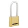 Brinks 67149002 50mm 4Dial Resettable Combination Lock with Chrome Plated Boron Steel Shackle and 2 38 Shackle Clearance Brass Plated