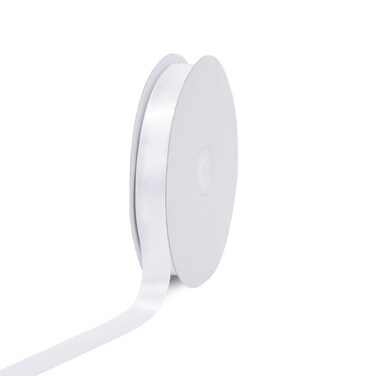 Creative Ideas PSF0708029 Solid Satin Ribbon 78100 yd White