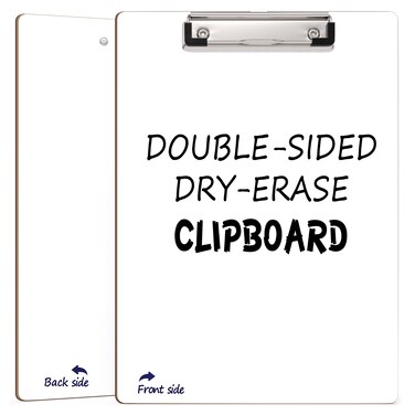 SCRIBBLEDO Dry Erase Clipboard Durable DoubleSided 9x12 White Board Clipboard with Low Profile Clip White Clipboard for School Teacher Classroom Office Warehouse and Home Use