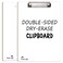 SCRIBBLEDO Dry Erase Clipboard Durable DoubleSided 9x12 White Board Clipboard with Low Profile Clip White Clipboard for School Teacher Classroom Office Warehouse and Home Use