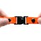 Educator Quick Snap Bungee Dog Collar Biothane Waterproof Odorproof Easy Connect and Disconnect Clasp and D Ring with Comfort Bungee Loop Adjustable for Custom Fit 34Inch Orange