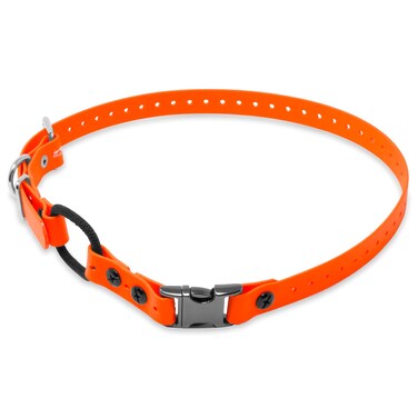 Educator Quick Snap Bungee Dog Collar Biothane Waterproof Odorproof Easy Connect and Disconnect Clasp and D Ring with Comfort Bungee Loop Adjustable for Custom Fit 34Inch Orange