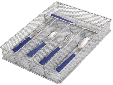 YBM Home Stainless Steel Silverware Tray Organizer for Kitchen Utensils InDrawer Cutlery Tray Mesh Utensil Drawer Organizer with 6 Compartments for Kitchen and Office