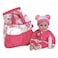 ADORA Baby Doll Diaper Bag with Sturdy Straps Includes Changing Mat and 2 Doll Diapers Fits 13 Dolls Birthday Gift for Ages 3  Pink Flower Power
