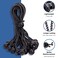 Kotap BB9B Ball Bungee Cord HeavyDuty  Versatile Indoor  Outdoor Tarp TieDown Organize  Secure 9Inch Black 50 Pack