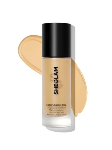SHEGLAM Full Coverage Foundation Makeup Long Lasting Waterproof Matte Dewy Liquid Foundation  Butterscotch