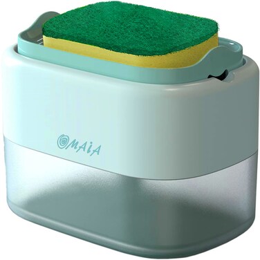 OMAIA Dish Soap Dispenser for Kitchen Sink  Blue Kitchen Gadgets 2023  dishwashing Liquid Dispenser for Kitchen  Sink Countertop Organizer  Kitchen Soap Dispenser with Sponge Holder