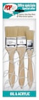 Pebeo 950450 White Bristle Spalter Brushes 3Pack