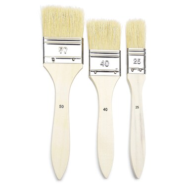 Pebeo 950450 White Bristle Spalter Brushes 3Pack