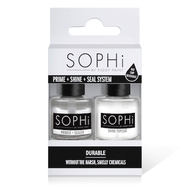 SOPHi Prime  Shine  Seal System PrimerSealer  Topcoat assembled in box Non Toxic Safe Free of All Harsh Chemicals