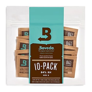 Boveda Wooden Music Instruments  84 RH 2Way Humidity Control  Size 8 For Wooden Instruments  Protects All Wood Instruments For Optimal Sound  Prevents Cracking  Warping Of Guitars  10 Count