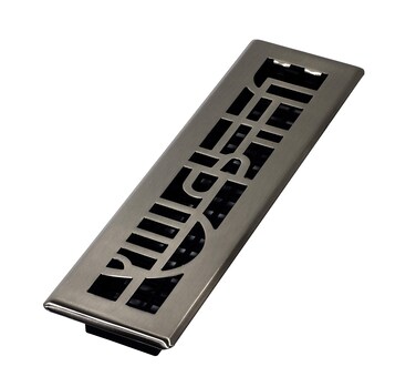 Dcor Grates ADH212NKL Art Deco Floor Register 2x12 Inches Brushed Nickel 1 Pack