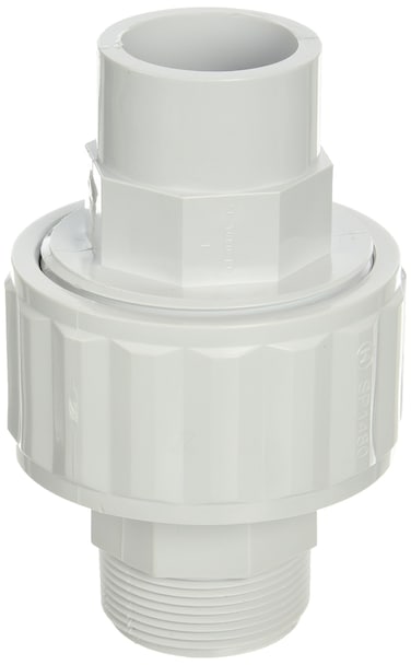 Hayward SP1481 112Inch SLIP White ABS FullFlo SelfAligning Double Male End Union