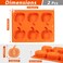 Webake Pumpkin Cake Molds Silicone Pumpkin Cake Pan 6Cavity Pumpkin Mold for Baking Cupcake Chocolate Pack of 2