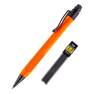 Rite in the Rain Weatherproof Mechanical Pencil Orange Barrel 13mm Dark Lead 12 lead refills No OR15
