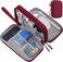 CAOODKDK Electronics Accessories Organizer Pouch Bag Travel Universal Organizer for Cable Charger Phone SD Card Business Travel Gadget Bag Wine Red