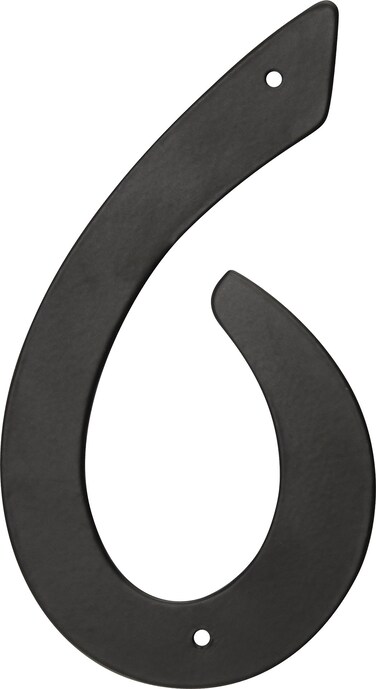 HIllman 841628 4Inch NailOn Black Die Cast Aluminum House Number 6