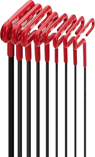 EKLIND 53198 Cushion Grip Hex TKey allen wrench  8pc set SAE Inch Sizes 33214 9In shaft