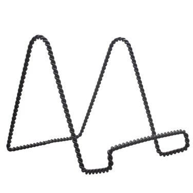 Tripar Decorative Twisted Wire Stand Black Display 6 Inch Depth Tabletop Easel Sleek  Modern Look  Perfect for Books Plates Photos  More