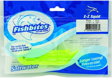Fishbites EZ Squid  Longer Lasting Chartreuse