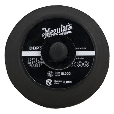 Meguiars 3 Soft Buff DA Backing Plate DBP33 Inch Backing Plate Hook and Loop for Machine Polishing with Foam and Microfiber Discs Professional DA Polisher Backing Plate 1 Backing Plate