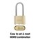 Master Lock 175DLHWD Set Your Own Word Combination Padlock 214 in Shackle Brass Finish