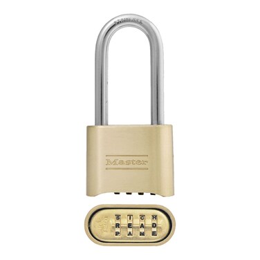 Master Lock 175DLHWD Set Your Own Word Combination Padlock 214 in Shackle Brass Finish