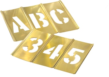 CH Hanson 10076 6 Brass Letters  Numbers Set 45 pc