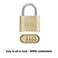 Master Lock Padlock Set Your Own Letter Combination Lock 2 in Wide 175DWD 1 inch Tan