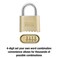 Master Lock Padlock Set Your Own Letter Combination Lock 2 in Wide 175DWD 1 inch Tan