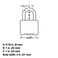 Master Lock Padlock Set Your Own Letter Combination Lock 2 in Wide 175DWD 1 inch Tan