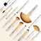 Makeup Brushes VANDER 32PCs Professional makeup brush set Premium Synthetic Fiber Make up Brushes for Foundation Powder Concealers Eyeshadow EyelinerChampagne