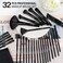 Make up Brushes VANDER Professional 32pcs Makeup Brush Set Makeup Brushes Set Foundation Blending Cosmetic Brush Set KitBlackCosmetic bag not included